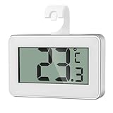 AiQInu Mini Kühlschrank Thermometer Digital, Magnetisch Mit Haken, Gefrierschrank LCD-Anzeige,...