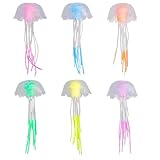6 Pcs Aquarium Deko, Leuchtende Quallen, Aquarium Dekoration, Künstliche Quallen, Glühende Aqua...