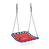 Relaxdays Nestschaukel, Kinder & Erwachsene, bis 100 kg belastbar, höhenverstellbar, BxT 76x103 cm,...