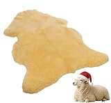 lammfellpark® Baby-Lammfell Öko-Schaffell Medizinisch Gegerbt Premium 105-110cm Merino Naturform...