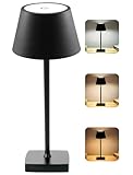ChenFec LED Tischlampe Kabellos Akku Aufladbar, LED Tischleuchte Kabellos USB Akku Kabellose Lampe...