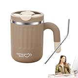 Isolierte Wasserflasche, 480 ml, 12,7 x 8,7 cm, Edelstahlbecher, auslaufsichere Reisebecher,...