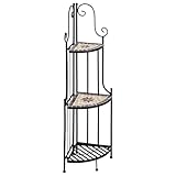 Kleines Eckregal stehend 115cm Pflanzenständer Outdoor Pflanzenregal Balkon Blumenregal Indoor...