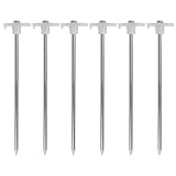 YARNOW 6 Stück Metall Zeltheringe Robuste Erdanker mit scharfer Spitze Wiederverwendbar für...