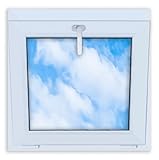 LORAC | Kunststofffenster weiß 700x700mm, 70x70cm, kippbar, Standard-Fenster mit 2-fach Verglasung,...