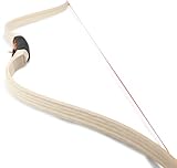 BestSaller 1262 Hunnen-Bogen aus Holz mit Echtleder-Griff für Kinder, ca. 120 cm, ohne Pfeile,...