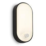 BRILONER - LED Wandlampe Aussen IP65 mit Bewegungsmelder, bis 6m Reichweite, 100 Grad Erfassung,...