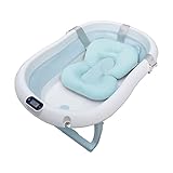 Faltbare Babybadewanne mit rutschfestem Badekissen/Badewanne mit Thermometer zur Kontrolle der...