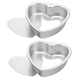 TOYANDONA 2 Stück Herzförmige Backform Abnehmbar Hitzebeständig Tortenbodenform Wiederverwendbar...