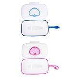 PEPLAYTAL 2 Stück Tragbare Feuchttücherbox Herzform aus Hochwertigem PP Wiederverwendbarer Leicht...