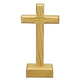 Stehkreuz Standkreuz Altarkreuz Olivenholz naturfarben lackiert mit geradem Balken 15 x 7,5 cm...