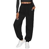 Neteson Warme Jogginghose Damen Lang Gefütterte Sporthose Winter Fleece Thermohose High Waist...