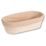 KESPER | Gärkörbchen, Material: Rattan, Textilfutter (abnehmbar), Maße: 28 x 15 x 8 cm, Farbe:...