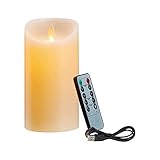 Persistence LED-Kerzen, flackernde flammenlose Kerzen, wiederaufladbare Kerze, Echtwachskerzen mit...