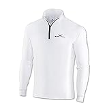 Black Crevice Herren Skirolli Zipper Shirt, weiß/schwarz, XL