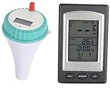 WaiDXn Pool-Thermometer drahtloser Fernbedienung digitaler Wassertemperaturmessgerät mit...