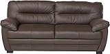 Mivano 3er-Sofa Royale / Zeitlose, bequeme Ledercouch mit hoher Rückenlehne / 190 x 86 x 90 /...