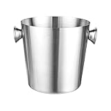 Eiskübel aus Stahl 2 Liter - Großer isolierter Kühler, langlebiger Getränkekühler, Sektkühler...