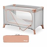 hauck Dream N Play Plus, Dusty Cork - Kinderreisebett mit Transporttasche - Großer Schlupf zum...