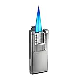 Doppelte Jet-Flammen-Fackel-Metallfeuerzeuge, verstellbares winddichtes Butanfeuerzeug for...