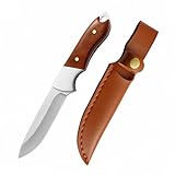 TIMKOSS Gürtelmesser Outdoor Camping Überlebensmesser Jagdmesser für Bushcraft Feststehende...