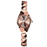 rorios Damenuhr Elegant Kristall-Verziert Geometrisches Armband 30m Wasserdicht Leichte Quarz-Uhr...