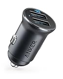 Anker 24W Car Charger Ladegerät, Mini Autoladegerät, 4.8A Duales USB Mit Blauem LED-Licht,...