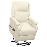 CKioict Sessel Wohnzimmer Ergonomischer Bürostuhl Gaming Stuhl Massagesessel mit Aufstehhilfe Creme...