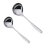 2 Stück Soßenlöffel,SchöPflöffel,Edelstahl Klein Suppenkelle,Saucenlöffel Kleine...