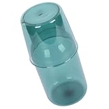 OUNONA Multifunktions Glaskaraffe 550 ml Hitze und Kältebeständig mit Glasdeckel und Trinkbecher...
