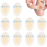 iLamvie 10 Stück Blasenpflaster,3.7 * 5.5cm,Hydrokolloid Pflaster,Wasserdicht Gel Pflaster, Ferse...