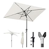 Sekey 200 × 125 cm Sonnenschirm Balkon, Sonnenschirm Rechteckig mit Halterung Sonnenschirmhalter...