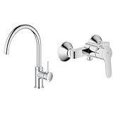 GROHE Start Classic - Einhand- Spültischarmatur & BauEdge - Badewannenarmatur (integriertes...