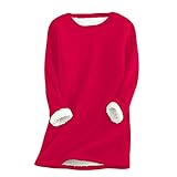 Dasongff T-Shirt, Winter, warm, langärmlig, Damen, Thermounterwäsche, T-Shirt, Rundhalsausschnitt,...