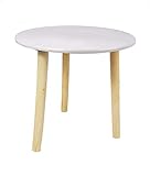 Deko Holz Tisch 30x30 cm - Farbe: weiß - Kleiner Beistelltisch Couchtisch Sofatisch Blumenhocker