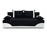 Sofnet Bettsofa Schlafsofa Sofa Dario - Klappsofa mit Schlaffunktion und Bettkasten, Schlafcouch,...