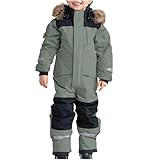 EMATOP Schneeanzug Kinder Wasserdicht Atmungsaktiv Skianzug Langarm Warm Einteilige Skioverall mit...