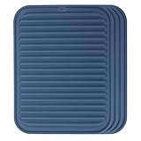 QUARKZMAN 4 Stück Silikon Geschirrtrocknungsmatte 9' x 12' Silikon Untersetzer Für Heiße Töpfe...