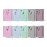 PAW - Geschenktüten 20 x 25 x 10 cm - Packung mit 10 Geschenktaschen mit Stoffhenkel | Mix aus 5...