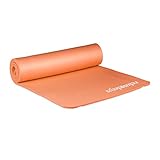 Relaxdays Unisex – Erwachsene Yogamatte, 1 cm dick, für Pilates, Fitness, gelenkschonend, mit...