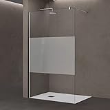 doporro Luxus Duschwand für Dusche Duschabtrennung 100x200cm Walk-In Dusche 8mm ESG-Sicherheitsglas...