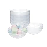 Relaxdays Dessertschalen, 6er Set, Glas, 300 ml, für Nachtisch, Pudding, Salat, Snacks, runde...