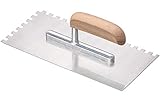Colorus Profi Zahnkelle 270 x 130 mm | Zahnglättekelle mit 6 mm Zahnung | Glättekelle gezahnt aus...