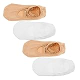 PENIKOKO 2 Paare Rutschfeste Yoga Socken Damen mit Grip und Ballettriemen Pilates Workout Socken...