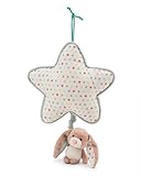 NICI Spieluhr Stern 21x20cm mit Hase Fjella 9cm - rosa - Einschlafhilfe für Babys und Kleinkinder...