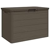 vidaXL Outdoor-Kissenbox Braun 77,5x44,5x53 cm Polypropylen