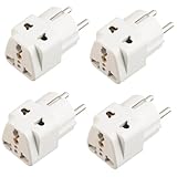 Homoyoyo 4 Stück Stromwandler reisestecker weltreiseadapter Reisesteckdose steckachsenadapter...