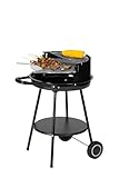 Tarrington House Holzkohlegrill Deluxe, Stahl, Tragbarer, rund, hohenverstellbarer Grillrost Ø 48...
