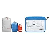 Tatonka Packwürfel Stuffsack Zip Set 3 & Beutel Zip Flight Bag, Transparent, 22x18 cm, 3135,...