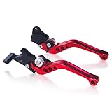 Flylin 1 Paar Kupplungstrommel Bremshebelgriff, CNC Aluminium Kupplungshebel Motorrad, Universal...